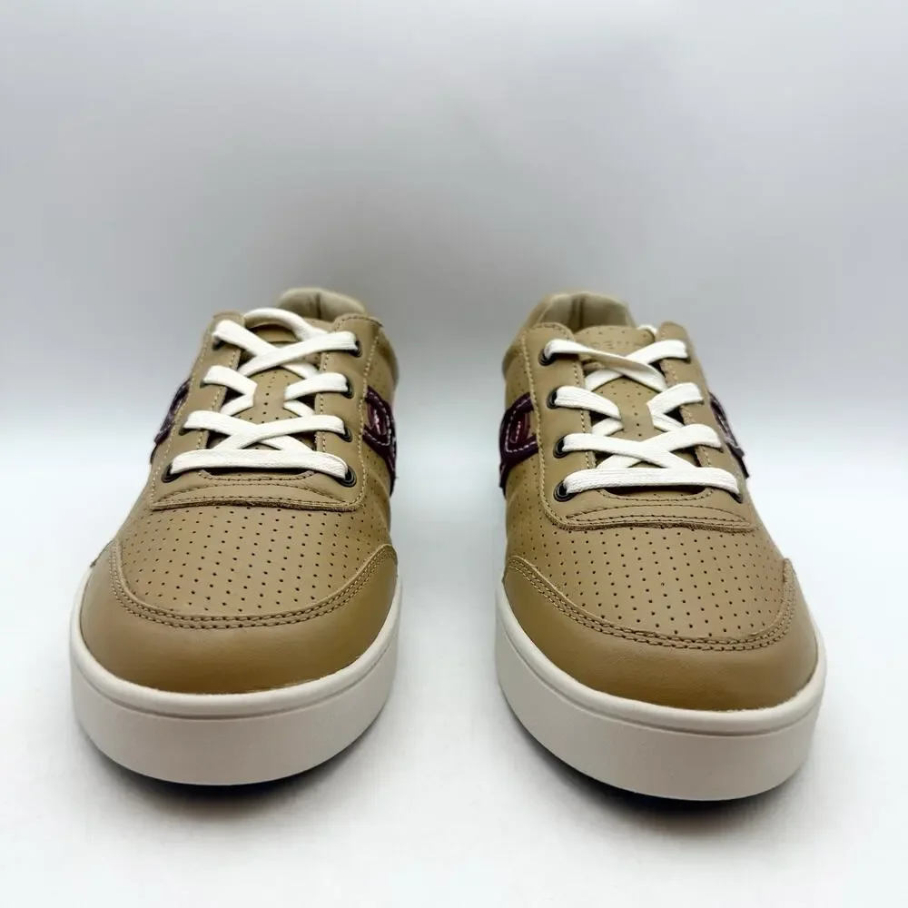 Spenco Womens Cambridge Low Sneaker US 8.5 Wide EU 39 Tan Leather EUC